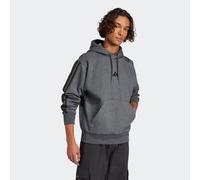 Kapuzensweatshirt ADIDAS SPORTSWEAR "M 3S FL HD", Damen, Gr. S, grau (dunkelgrau heather, schwarz), Obermaterial: 55% Baumwolle, 36% Polyester, 9% Viskose, Sweatshirts (95753340-S) dunkelgrau heather,
