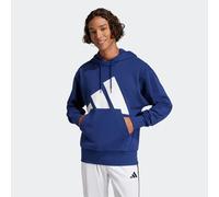 Kapuzensweatshirt ADIDAS SPORTSWEAR "M BL FT HD", Herren, Gr. L, blau (dunkelblau, weiß), Obermaterial: 55% Baumwolle, 36% Polyester, 9% Viskose, angesetztes Bündchen, Sweatshirts (11757263-L) dunkelb