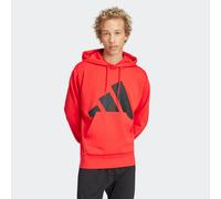 Kapuzensweatshirt ADIDAS SPORTSWEAR "M BL FT HD", Herren, Gr. XL, rot (pure ruby, schwarz), Obermaterial: 55% Baumwolle, 36% Polyester, 9% Viskose, normal, Rundhals, angesetztes Bündchen, Sweatshirts