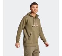 Kapuzensweatshirt ADIDAS SPORTSWEAR "M CAMO 3B HD", Herren, Gr. XL, grün (olive strata), Obermaterial: 55% Baumwolle, 36% Polyester, 9% Viskose, normal, Rundhals, Sweatshirts (63771356-XL) olive strat