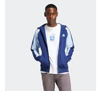 Kapuzensweatshirt ADIDAS SPORTSWEAR "M ESS CB FZ HD", Herren, Gr. L, blau (dunkelblau), Obermaterial: 55% Baumwolle, 36% Polyester, 9% Viskose, Sweatshirts (59239845-L) dunkelblau