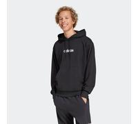 adidas Herren Essentials LINEAR French Terry Hoodie, Black/White, S