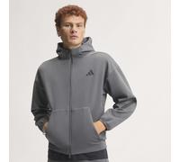 Kapuzensweatshirt ADIDAS SPORTSWEAR "M Z.N.E. FZ", Herren, Gr. L, grau (grau five), Obermaterial: 57% Polyester, 43% Baumwolle, normal, Rundhals, angesetztes Bündchen, Sweatshirts (72183820-L) grau fi