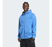 Kapuzensweatshirt ADIDAS SPORTSWEAR "M Z.N.E. FZ", Herren, Gr. S, rayblu, Obermaterial: 57% Polyester, 43% Baumwolle, normal, Rundhals, Sweatshirts, für sportliche Aktivitäten, aus Polyester und Baumw