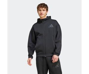 Kapuzensweatshirt ADIDAS SPORTSWEAR "M Z.N.E. FZ", Herren, Gr. XL, schwarz, Obermaterial: 57% Polyester, 43% Baumwolle, normal, Rundhals, Sweatshirts, für sportliche Aktivitäten, aus Polyester und Bau