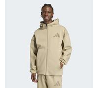 Kapuzensweatshirt ADIDAS SPORTSWEAR "NEW ADIDAS Z.N.E. ZIP-HOODIE", Herren, Gr. M, beige (wonder cargo), Obermaterial: 57% Polyester, 43% Baumwolle, normal, Rundhals, angesetztes Bündchen, Sweatshirts