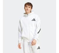 Kapuzensweatshirt ADIDAS SPORTSWEAR "NEW ADIDAS Z.N.E. ZIP-HOODIE", Herren, Gr. S, weiß, Obermaterial: 57% Polyester, 43% Baumwolle, normal, Rundhals, angesetztes Bündchen, Sweatshirts, für sportliche