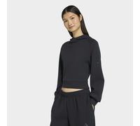 Kapuzensweatshirt ADIDAS SPORTSWEAR "SOFT LUX HOODIE", Damen, Gr. XXL, schwarz, Obermaterial: 51% Polyester, 25% Modal, 15% Baumwolle, 9% Elasthan, normal, Rundhals, angesetztes Bündchen, Sweatshirts,