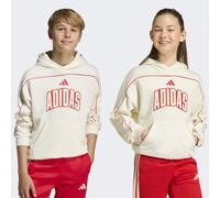 Kapuzensweatshirt ADIDAS SPORTSWEAR "STADIUM HOODY MIT SCHRIFTZUG", Jungen, Gr. 176, beige (sanftes weiß, pure ruby), Obermaterial: 70% Baumwolle, 30% Polyester, angesetztes Bündchen, Sweatshirts (786