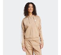 Kapuzensweatshirt ADIDAS SPORTSWEAR "W 3S FL FZ HD", Damen, Gr. M, weiß (warm sandstone, weiß), Obermaterial: 55% Baumwolle, 36% Polyester, 9% Viskose, Sweatshirts (92411852-M) warm sandstone, weiß