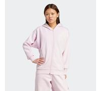 Kapuzensweatshirt ADIDAS SPORTSWEAR "W ALL SZN FZ HD", Damen, Gr. L, transparent (clear pink), Obermaterial: 70% Baumwolle, 30% Polyester, Sweatshirts (77095757-L) clear pink