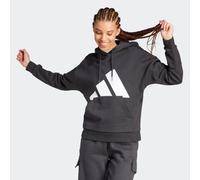 Kapuzensweatshirt ADIDAS SPORTSWEAR "W BL FL HD", Damen, Gr. XL, schwarz-weiß (schwarz, weiß), Obermaterial: 55% Baumwolle, 36% Polyester, 9% Viskose, Sweatshirts (72134502-XL) schwarz, weiß