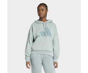 Kapuzensweatshirt ADIDAS SPORTSWEAR "W BL FT HD", Damen, Gr. M, grün (wonder sage), Obermaterial: 55% Baumwolle, 36% Polyester, 9% Viskose, angesetztes Bündchen, Sweatshirts (62175204-M) wonder sage