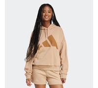 Kapuzensweatshirt ADIDAS SPORTSWEAR "W BL FT HD", Damen, Gr. S, braun (warm sandstone, braun desert), Obermaterial: 55% Baumwolle, 36% Polyester, 9% Viskose, Sweatshirts (87148565-S) warm sandstone, b