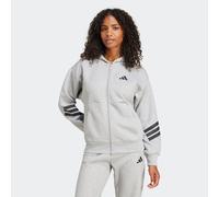 Kapuzensweatshirt ADIDAS SPORTSWEAR "W FI 3S FZ HD", Damen, Gr. XXL, grau (medium grau heather), Obermaterial: 67% Polyester, 33% Baumwolle, Sweatshirts (68899113-XXL) medium grau heather