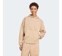 Kapuzensweatshirt ADIDAS SPORTSWEAR "W FI SL FZ HD", Damen, Gr. L, beige (warm sandstone), Obermaterial: 68% Baumwolle, 32% Polyester, Sweatshirts (92598506-L) warm sandstone