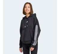 Kapuzensweatshirt ADIDAS SPORTSWEAR "W HOL FL HD", Damen, Gr. M, schwarz (schwarz, silber metallic), Obermaterial: 55% Baumwolle, 36% Polyester, 9% Viskose, Sweatshirts (68334103-M) schwarz, silber me