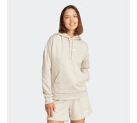 Kapuzensweatshirt ADIDAS SPORTSWEAR "W LIN FL HD", Damen, Gr. M, grau (wonder aluminium, weiß), Obermaterial: 55% Baumwolle, 36% Polyester, 9% Viskose, Sweatshirts (83798760-M) wonder aluminium, weiß