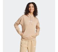 Kapuzensweatshirt ADIDAS SPORTSWEAR "W LIN FL HD", Damen, Gr. M, weiß (warm sandstone, weiß), Obermaterial: 55% Baumwolle, 36% Polyester, 9% Viskose, angesetztes Bündchen, Sweatshirts, für sportliche