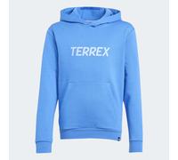 Kapuzensweatshirt ADIDAS TERREX "K MT LOGO HD", Mädchen, Gr. 176, ray blau, Obermaterial: 70% Baumwolle, 30% Polyester, normal, Rundhals, angesetztes Bündchen, Sweatshirts (55365522-176) ray blau