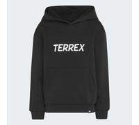 Kapuzensweatshirt ADIDAS TERREX "KIDS MULTI LOGO HOODIE", Jungen, Gr. 128, schwarz, Obermaterial: 70% Baumwolle, 30% Polyester, normal, Rundhals, angesetztes Bündchen, Sweatshirts (73542747-128) schwa