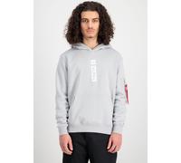 Kapuzensweatshirt ALPHA INDUSTRIES "Alpha PP Hoody", Herren, Gr. M, grau (pastel grau), Sweatware, Obermaterial: 80% Baumwolle, 20% Polyester, unifarben, regular fit hüftlang, Rundhals, Sweatshirts (2
