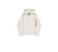 Kapuzensweatshirt ALPHA INDUSTRIES "Backprint Hoodie Mirror Camo", Herren, Gr. M, weiß (stone), Obermaterial: 80% Baumwolle, 20% Polyester, regular fit, Sweatshirts (38830541-M) stone