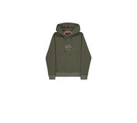 Alpha Industries Basic Big Logo Mirror Leo Hoodie Größe M Grün