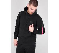Alpha Industries Herren Hoodie Red Stripe black M