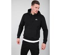 Kapuzensweatshirt ALPHA INDUSTRIES "Hoody Small Logo", Herren, Gr. 3XL, schwarz, angeraute Sweatware, Obermaterial: 80% Baumwolle, 20% Polyester, bedruckt, normal normal, Rundhals, Rippbündchen, Sweat