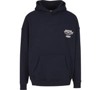 Kapuzensweatshirt ANOTHER COTTON LAB "Another Cotton Lab Bagel Society Hoodie", Damen, Gr. S, blau, 52% Baumwolle, 48% Polyester, bedruckt, Rundhals, Sweatshirts (77770460-S) blau