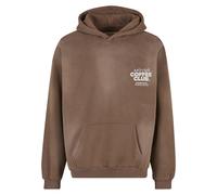Kapuzensweatshirt ANOTHER COTTON LAB "Another Cotton Lab Coffee Club Washed Hoodie", Damen, Gr. XS, braun, 52% Baumwolle, 48% Polyester, bedruckt, Rundhals, Sweatshirts (55541334-XS) braun
