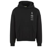Kapuzensweatshirt ANOTHER COTTON LAB "Another Cotton Lab", Herren, Gr. M, schwarz (grau), 52% Baumwolle, 48% Polyester, bedruckt, Rundhals, Sweatshirts (94875448-M) grau