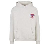 Kapuzensweatshirt ANOTHER COTTON LAB "Another Cotton Lab Late Delivery Hoodie", Damen, Gr. M, weiß (grau), 52% Baumwolle, 48% Polyester, bedruckt, Rundhals, Sweatshirts (37686150-M) grau