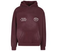 Kapuzensweatshirt ANOTHER COTTON LAB "Another Cotton Lab Pasta Night Washed Hoodie", Damen, Gr. S, braun (rot), 52% Baumwolle, 48% Polyester, bedruckt, Rundhals, Sweatshirts (98875304-S) rot