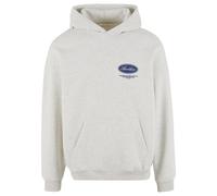 Kapuzensweatshirt ANOTHER COTTON LAB "Another Cotton Lab Summer in Paradise Oversized Hoodie", Damen, Gr. S, weiß (grau), 52% Baumwolle, 48% Polyester, bedruckt, Rundhals, Sweatshirts (24037163-S) gra