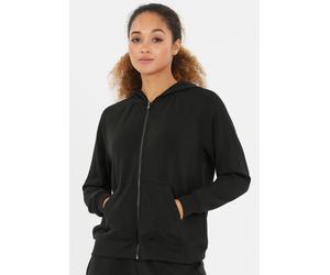 Kapuzensweatshirt ATHLECIA "Jacey", Damen, Gr. 34, schwarz, 51% Polyester, 44% Modal, 5% Elasthan, unifarben, normal, ohne Ausschnitt, Sweatshirts, in klassischem Design mit Kapuze (20347362-34) schwa