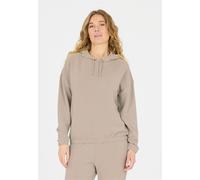 Kapuzensweatshirt ATHLECIA "NAMIER W", Damen, Gr. 38, braun (hellbraun), 51% Polyester, 44% Modal, 5% Elasthan, unifarben, kurz, ohne Ausschnitt, Sweatshirts, mit hohem Modal-Anteil (60693351-38) hell
