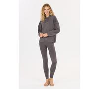 Kapuzensweatshirt ATHLECIA "NAMIER W", Damen, Gr. 38, grau, 51% Polyester, 44% Modal, 5% Elasthan, unifarben, kurz, ohne Ausschnitt, Sweatshirts, mit hohem Modal-Anteil (34935652-38) grau
