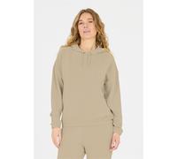 Kapuzensweatshirt ATHLECIA "NAMIER W", Damen, Gr. 40, hellbraun, 51% Polyester, 44% Modal, 5% Elasthan, unifarben, kurz, ohne Ausschnitt, Sweatshirts, mit hohem Modal-Anteil (60693351-40) hellbraun