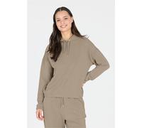 Kapuzensweatshirt ATHLECIA "NAMIER W", Damen, Gr. 44, khaki, 51% Polyester, 44% Modal, 5% Elasthan, unifarben, kurz, ohne Ausschnitt, Sweatshirts, mit hohem Modal-Anteil (51858426-44) khaki