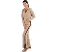Kapuzensweatshirt beige-schoko 42 Baumwolle, Polyester