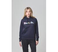 Kapuzensweatshirt BENCH. "ELIO_HOODY", Damen, Gr. 44, blau (navy), Sweatware, Obermaterial: 60% Baumwolle, 40% Polyester, bedruckt, casual, Rundhals, Langarm Rippbündchen mit Daumenlöchern, Sweatshirt