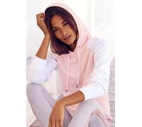 Kapuzensweatshirt BENCH. LOUNGEWEAR Gr. 32/34, rosa (weiß, rosa) Damen Sweatshirts Hoodie Sweatshirt (60892529-32) weiß, rosa