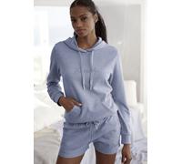 Kapuzensweatshirt BENCH. LOUNGEWEAR "-Lounge Hoodie-" Gr. 36/38, blau (hellblau meliert) Damen Sweatshirts (50293217-36) hellblau meliert