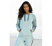 Kapuzensweatshirt BENCH. LOUNGEWEAR Gr. 36/38, grün (mint, schwarz) Damen Sweatshirts (44457360-36) mint, schwarz