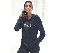 Kapuzensweatshirt BENCH. LOUNGEWEAR, Damen, Gr. 44/46, schwarz, Interlock, Obermaterial: 100% Baumwolle, unifarben, Basic, bequem, Bündchen, Sweatshirts, mit glänzender Logostickerei, Loungeanzug, Hoo