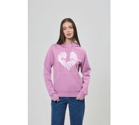 Kapuzensweatshirt BENCH. "MIAO_HOODY", Damen, Gr. 38, lila (violet), Sweatware, Obermaterial: 60% Baumwolle, 40% Polyester, bedruckt, Rundhals, Rippbündchen mit Daumenlöchern, Sweatshirts (58281266-38