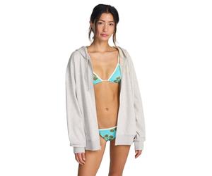 Kapuzensweatshirt BILLABONG "Zip Family", Damen, Gr. S, grau (grau heather), Obermaterial: 55% Baumwolle, 25% Baumwolle, 20% Polyester., Sweatshirts (33030117-S) grau heather