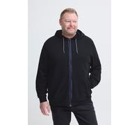 Kapuzensweatshirt BLEND "BHJUMA BB PIQUE ZIPP SWEAT", Herren, Gr. 6XL, schwarz beauty, Sweatware, Obermaterial: 87% Baumwolle, 13% Polyester, unifarben, regular fit normal, ohne Ausschnitt, Sweatshirt